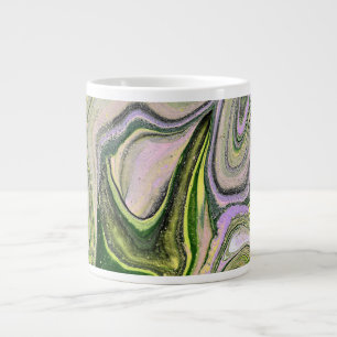 Taza De Café Gigante Fiel Tuyo 1 Gratuito Verde Abstracto Mug