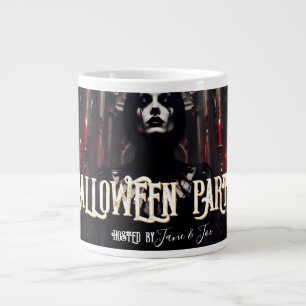 Taza De Café Gigante Fiesta de Halloween – Invitación Oscura Gótica