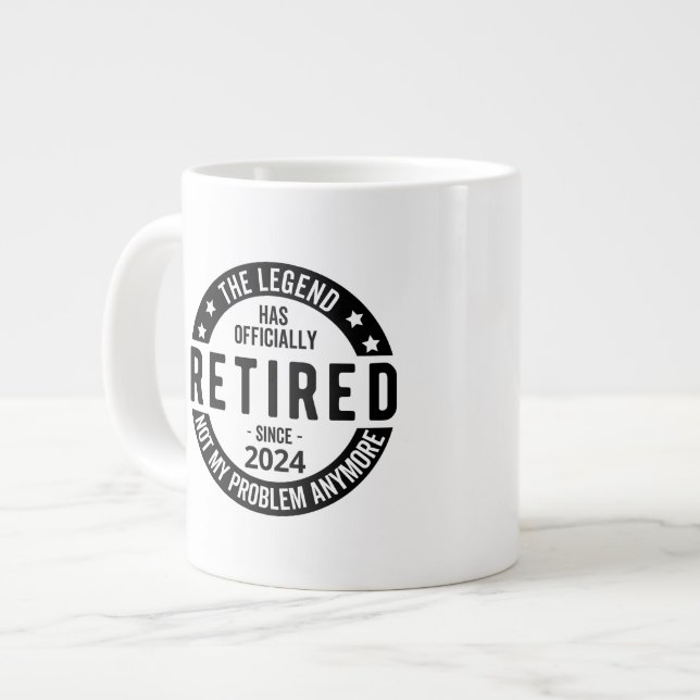 Taza De Café Gigante fiesta de jubilación, plan de jubilación de 2024 (Izquierda)
