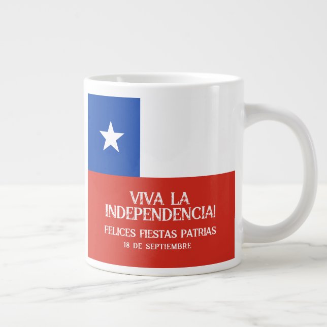 Taza De Café Gigante Fiestas Patrias Día de la Independencia Bandera de (Derecha)