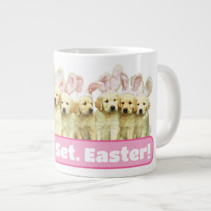 Taza De Café Gigante Fila de conejitos cachorros