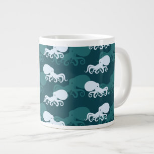 Taza De Café Gigante Filas del modelo del pulpo