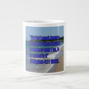 Taza De Café Gigante Filipenses 4:11 WEBU Mug