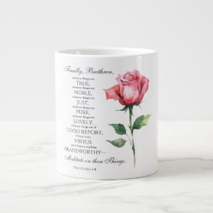 Taza De Café Gigante Filipinas 4:8 Lo que sea que sean flores nobles