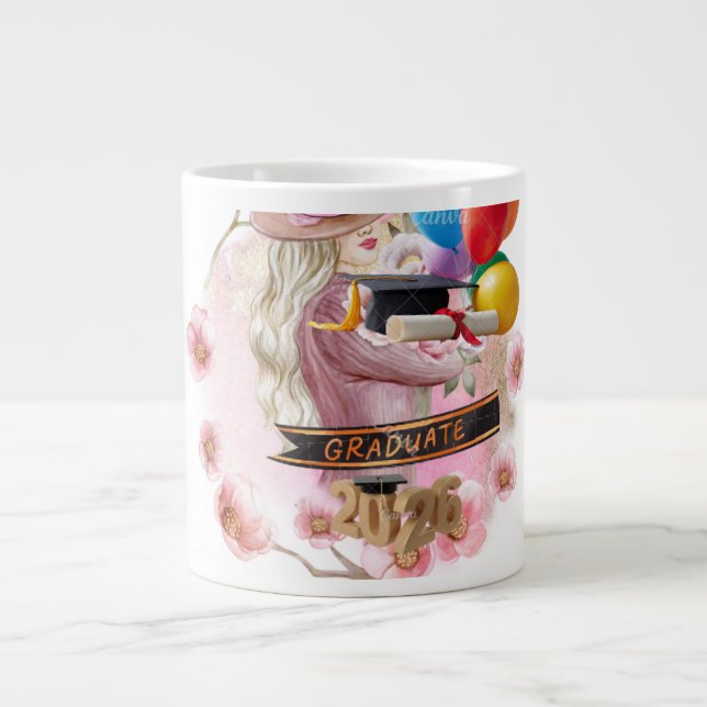 Taza De Café Gigante ¡Finalmente! Graduado de la promoción de 2026 (Frente)