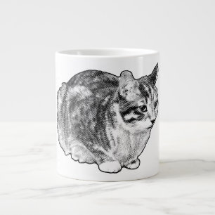 Taza De Café Gigante Fireside Tabby con puntos besos de nieve