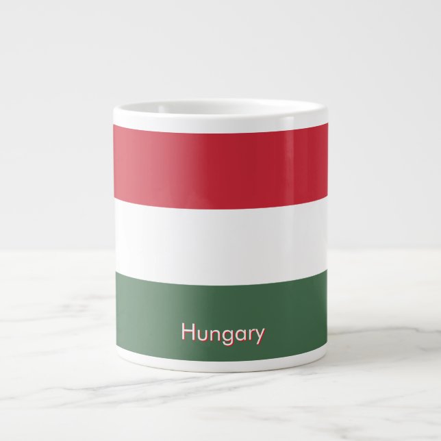 Taza De Café Gigante Flag of Hungary custom  (Frente)