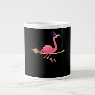 Taza De Café Gigante Flamencos Halloween de Brujas Flamingo divertida