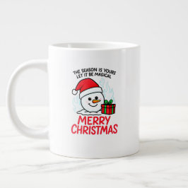 Taza De Café Gigante Flaming Snowman Jumbo Christmas Extra Holiday gift