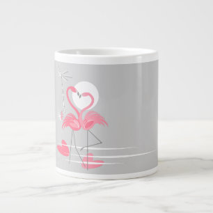 Taza De Café Gigante Flamingo Love Side mug jumbo