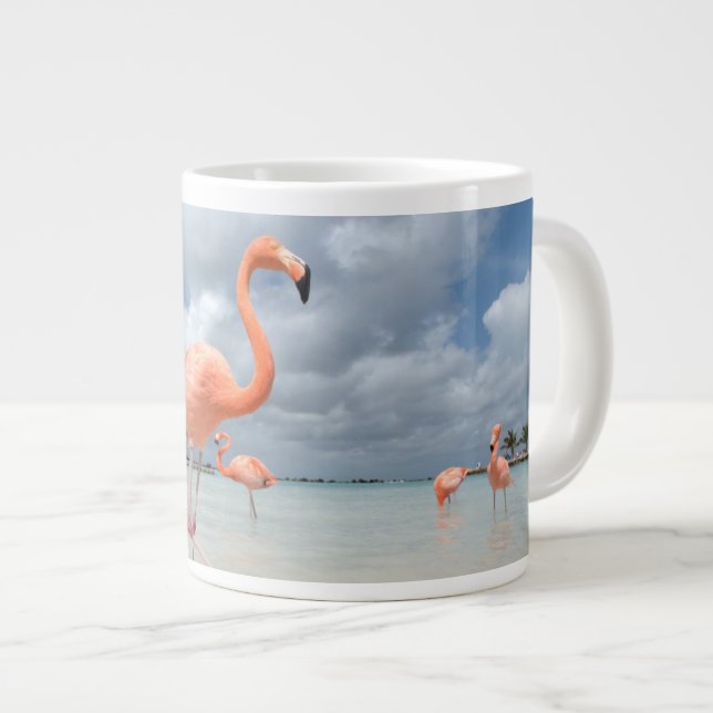 Taza De Café Gigante Flamingos Beach Aruba (Derecha)