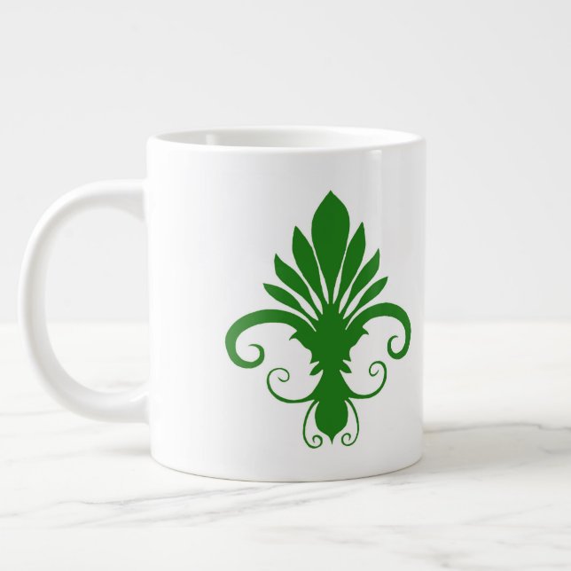 Taza De Café Gigante Fleur Lily Leaf (Izquierda)