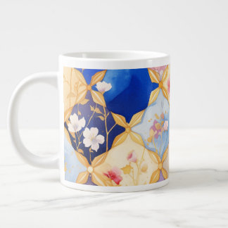 Taza De Café Gigante Flor cuadrada 005