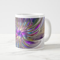 Flor de arte fractal enérgica y colorida