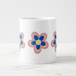Taza De Café Gigante Flor de Colores