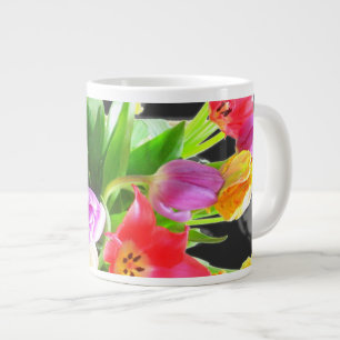 Taza De Café Gigante Flor de los tulipanes de la primavera