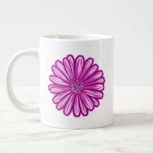 Taza De Café Gigante Flor de margarita africana, Ilustracion realista