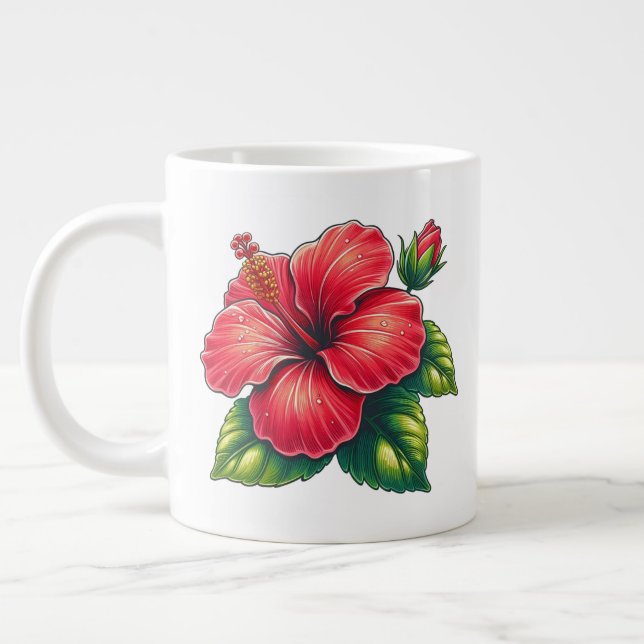 Taza De Café Gigante Flor hibiscus (Izquierda)
