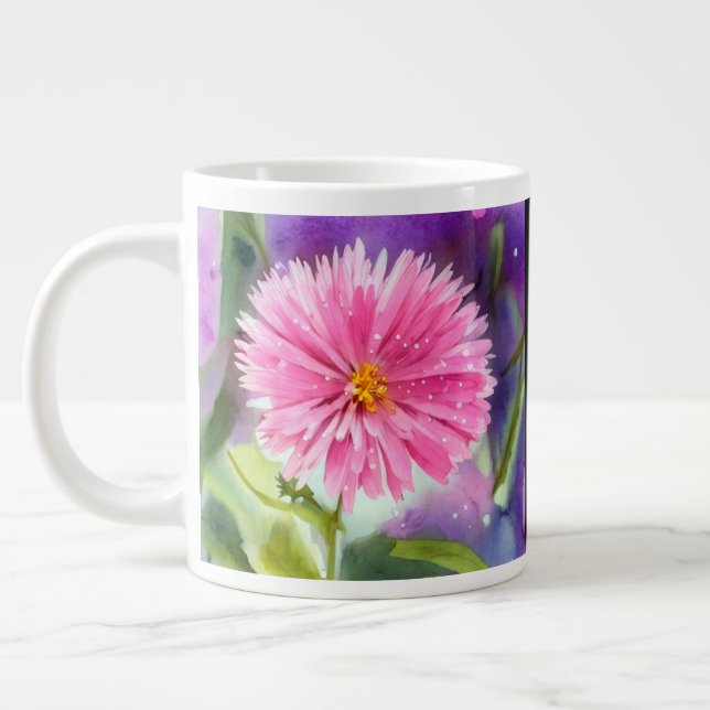 Taza De Café Gigante Flor morada (Izquierda)