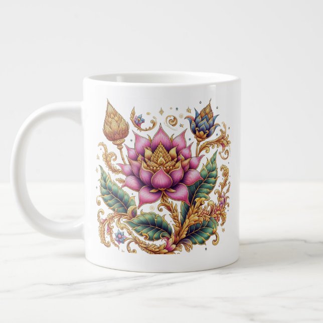 Taza De Café Gigante Flor motriz tailandesa (Izquierda)