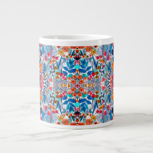 Taza De Café Gigante Flor silvestre acuarela artística
