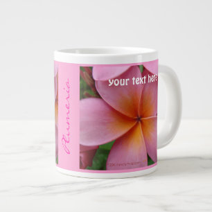 Taza De Café Gigante Flor tropical JumboMug conocido de encargo del
