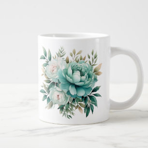 Taza De Café Gigante Floral