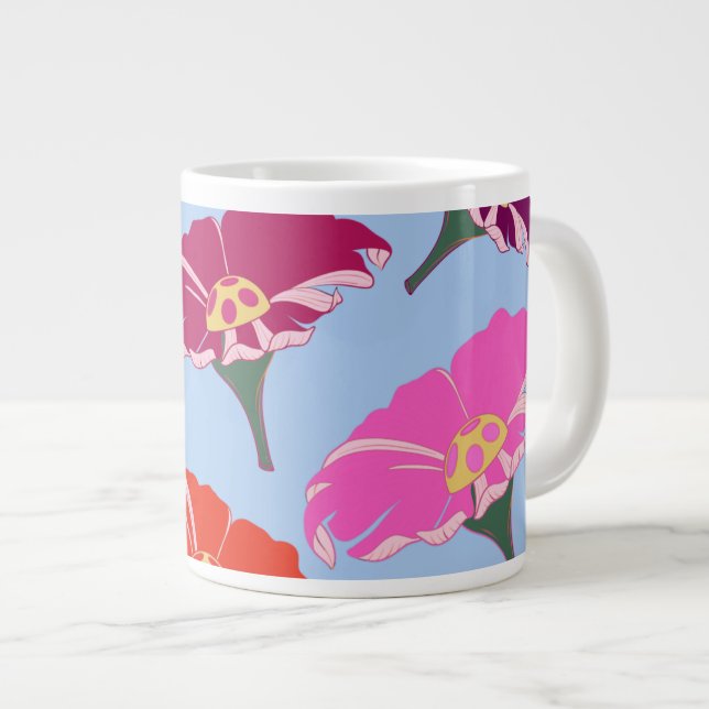 Taza De Café Gigante Floral (Derecha)