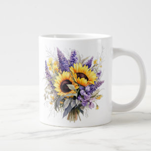 Taza De Café Gigante Floral 