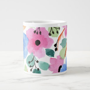 Taza De Café Gigante Floral acuática 1