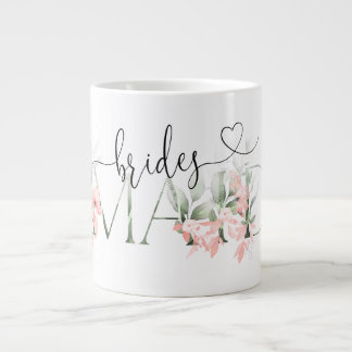 Taza De Café Gigante Floral Bridesmaid Mug Bridesmaid Propuesta de rega