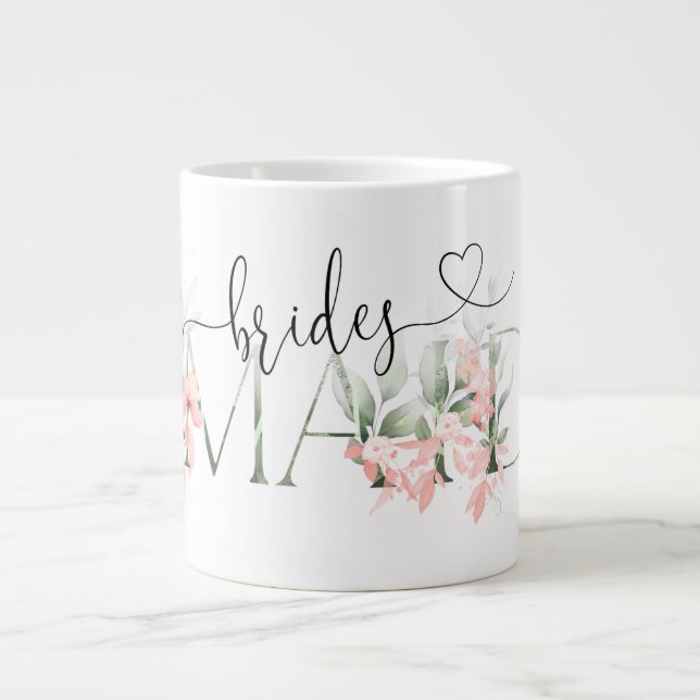 Taza De Café Gigante Floral Bridesmaid Mug Bridesmaid Propuesta de rega (Frente)