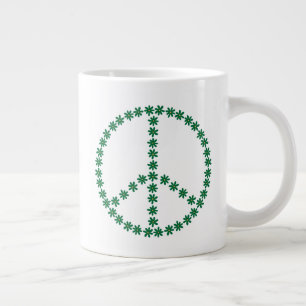 Taza De Café Gigante Floral de paz