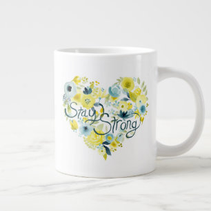 Taza De Café Gigante Floral I de corazón