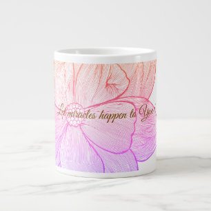 Taza De Café Gigante Floral Inspirador: ¡Deja que los Milagros te Suced