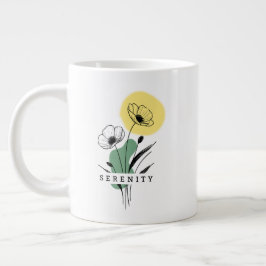 Taza De Café Gigante Floral Poppy Serenity Coffee Mug | Gráfico | Eid