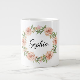 Taza De Café Gigante Floral Sophia Coffee Mug