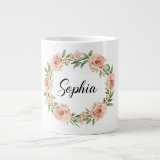 Taza De Café Gigante Floral Sophia Coffee Mug