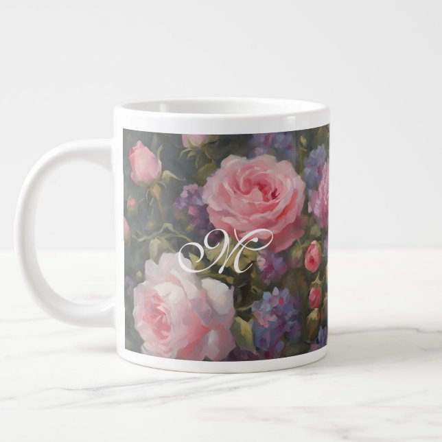 Taza De Café Gigante Florales de época romántica (Izquierda)