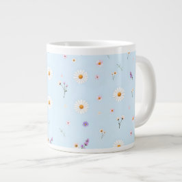 Taza De Café Gigante Florcita de Lila