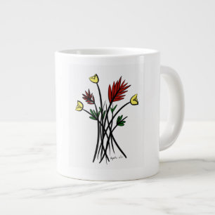 Taza De Café Gigante Flores