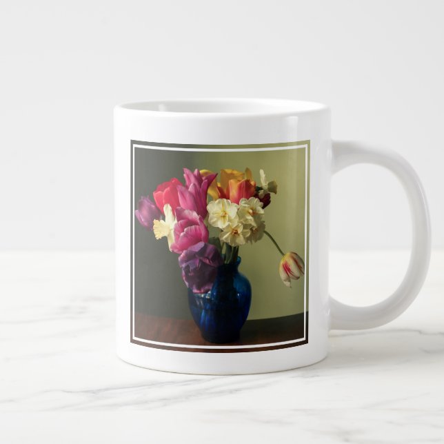Taza De Café Gigante Flores | Bouquet de flores de primavera (Derecha)