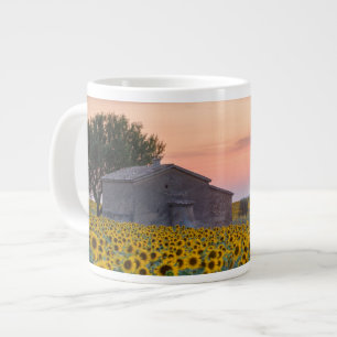 Taza De Café Gigante Flores Campo de girasol Provenza, Francia