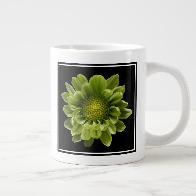 Taza De Café Gigante Flores | Crisantemo verde (Derecha)