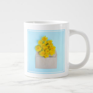 Taza De Café Gigante Flores Dandelions en sobre