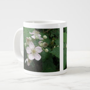 Taza De Café Gigante Flores de Blackberry Mug