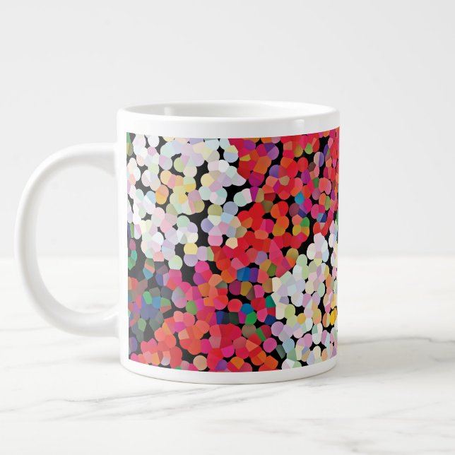 Taza De Café Gigante Flores de cristal rojo (Izquierda)
