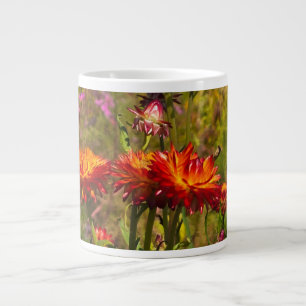 Taza De Café Gigante Flores de fresa