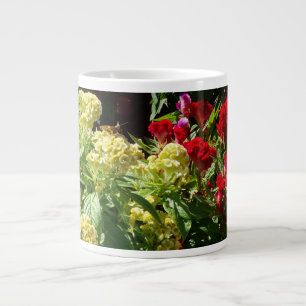 Taza De Café Gigante Flores de otoño brillantes y alegres