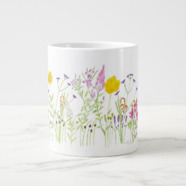 Taza De Café Gigante Flores de verano
